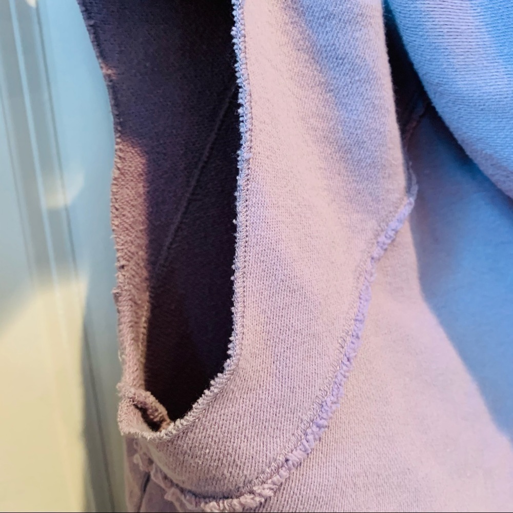 Calvin Klein Purple Crop Muscle Sleeveless Hoodie - Picture 7 of 12